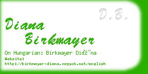 diana birkmayer business card